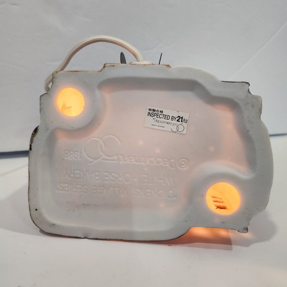 Vintage Rare 80s Department 56 White Horse Bakery Porcelain Lighted Building - Picture 5 of 10